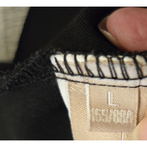 Dress Blouse Top w/ Retro Mod Design w/ Black Skirt Pearl Button Cuffs Size L - Picture 10 of 14